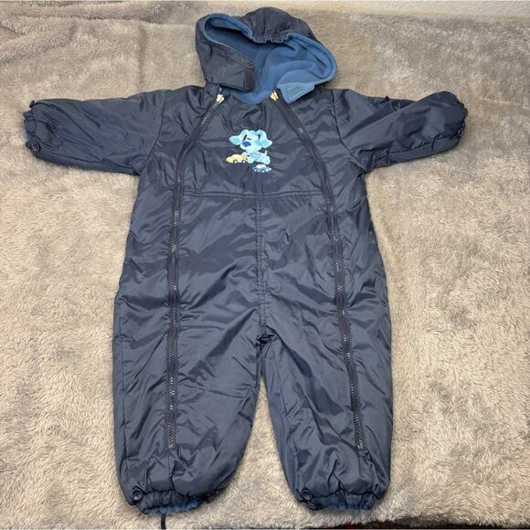 Blue's Clues VTG Retro Y2K Snow Suit Baby 12-18 Month Reversible Embroidered - Picture 1 of 9